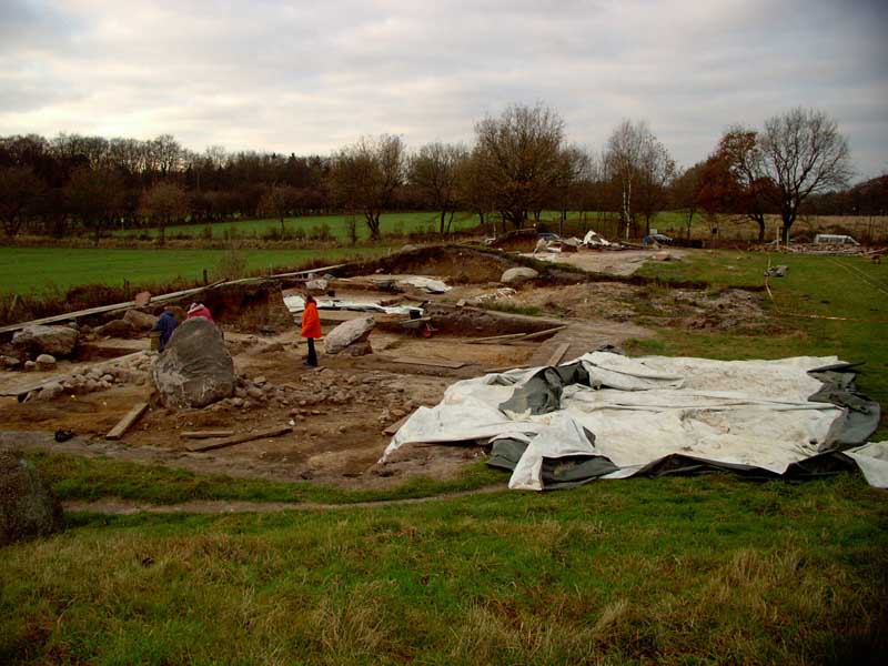 Munkwolstrup LA 31, Archäologische Ausgrabung und Rekonstruktion des Langbettes