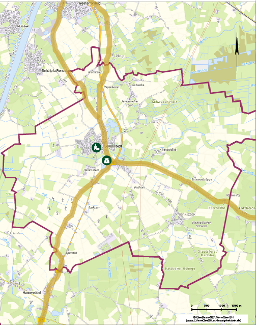 Abb. Der Ochsenweg nördlich der Gem. Lürschau, Kr. SL-FL